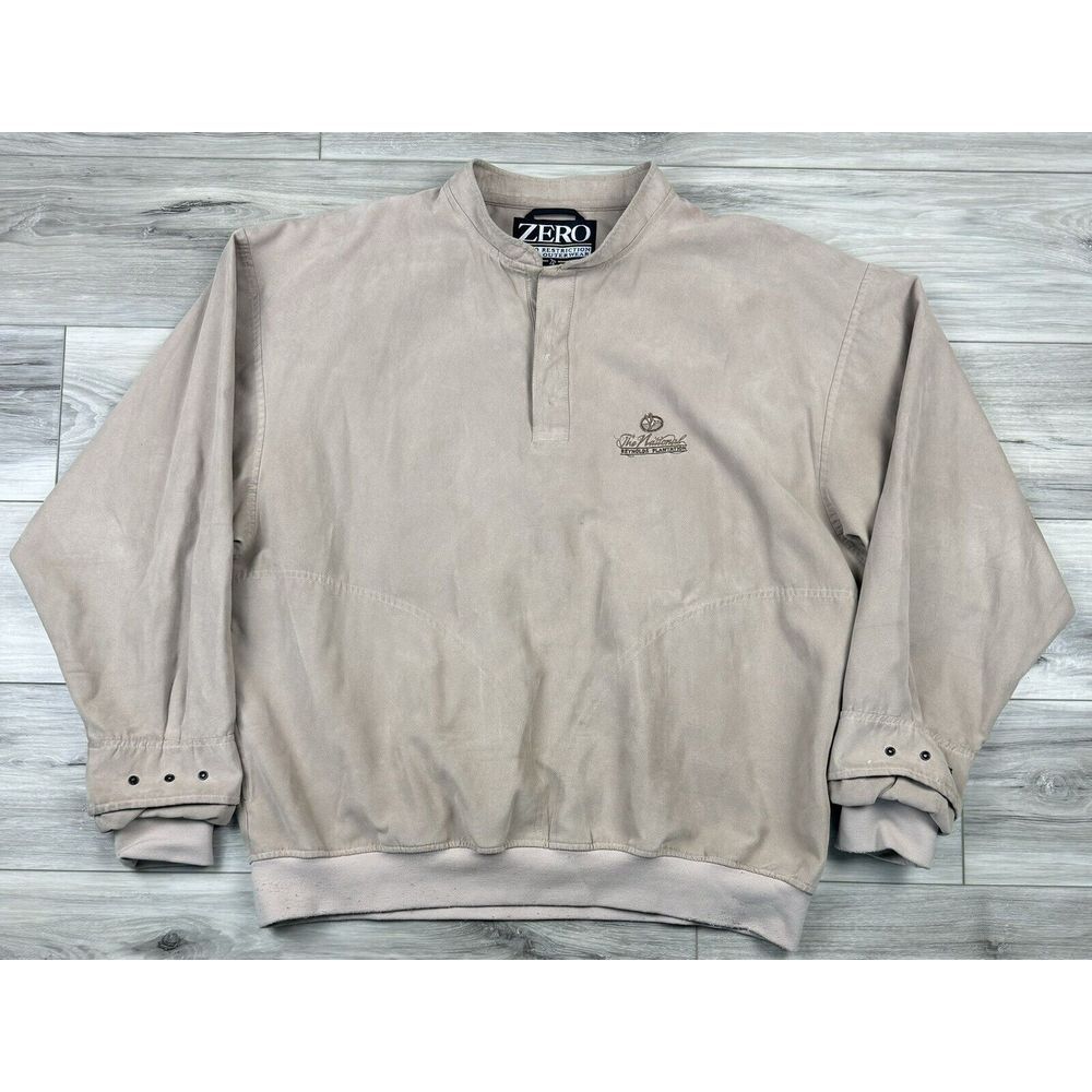 Zero Restriction Golf Pullover Tan‎ 1/4 Snap Jacket Reynolds Oconee Men's XL USA